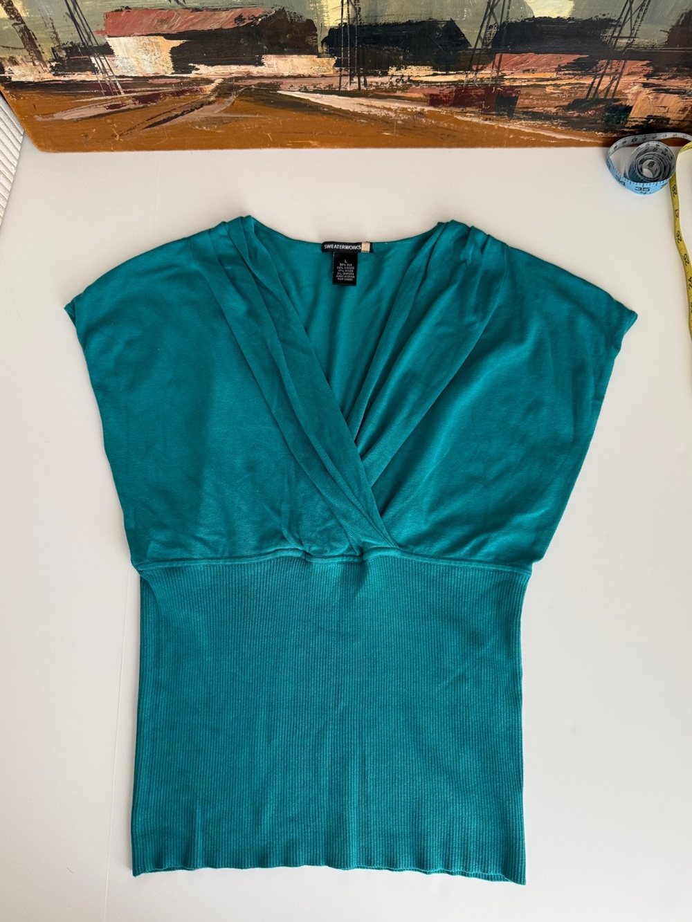 Women's Silk Blend Sleeveless Sweater | Sweaterworks | Size Large